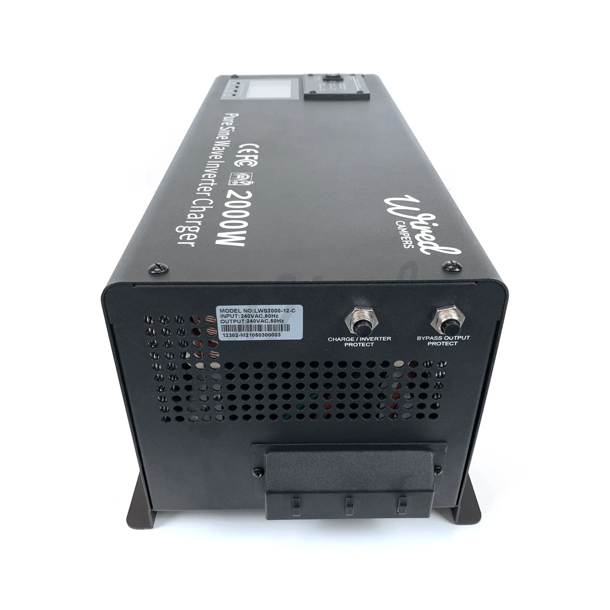 Wired Campers 2000W (2kW) Low Frequency Hard Wired Off Grid 12V Inverter Charger - 240V 50HZ