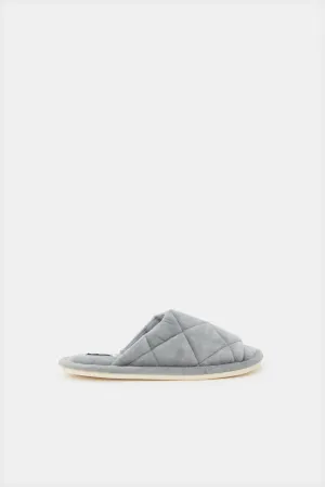 Women Grey Quilted Slipper