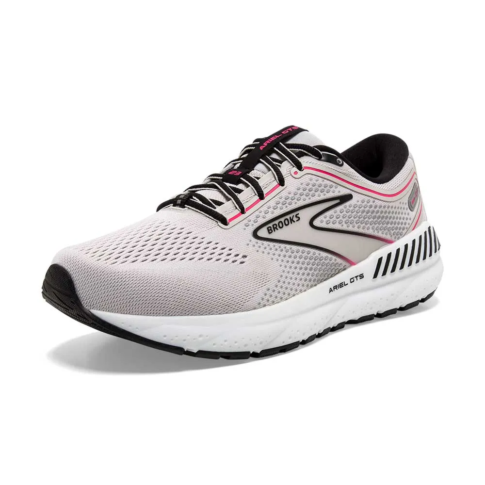 Women's Ariel GTS 23 Running Shoe - Grey/Black/Pink - Regular (B)