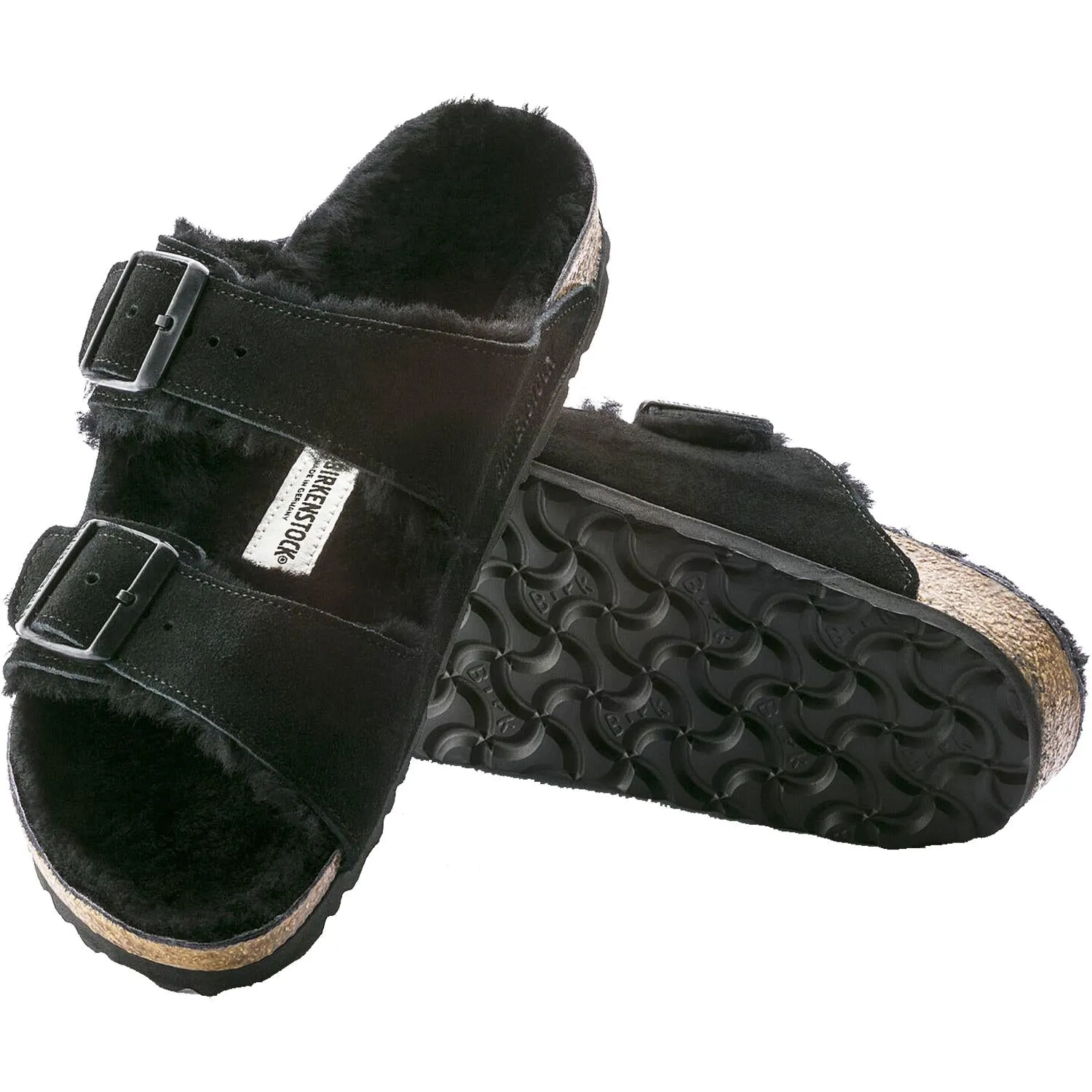 Women's Birkenstock Arizona Shearling Black Suede