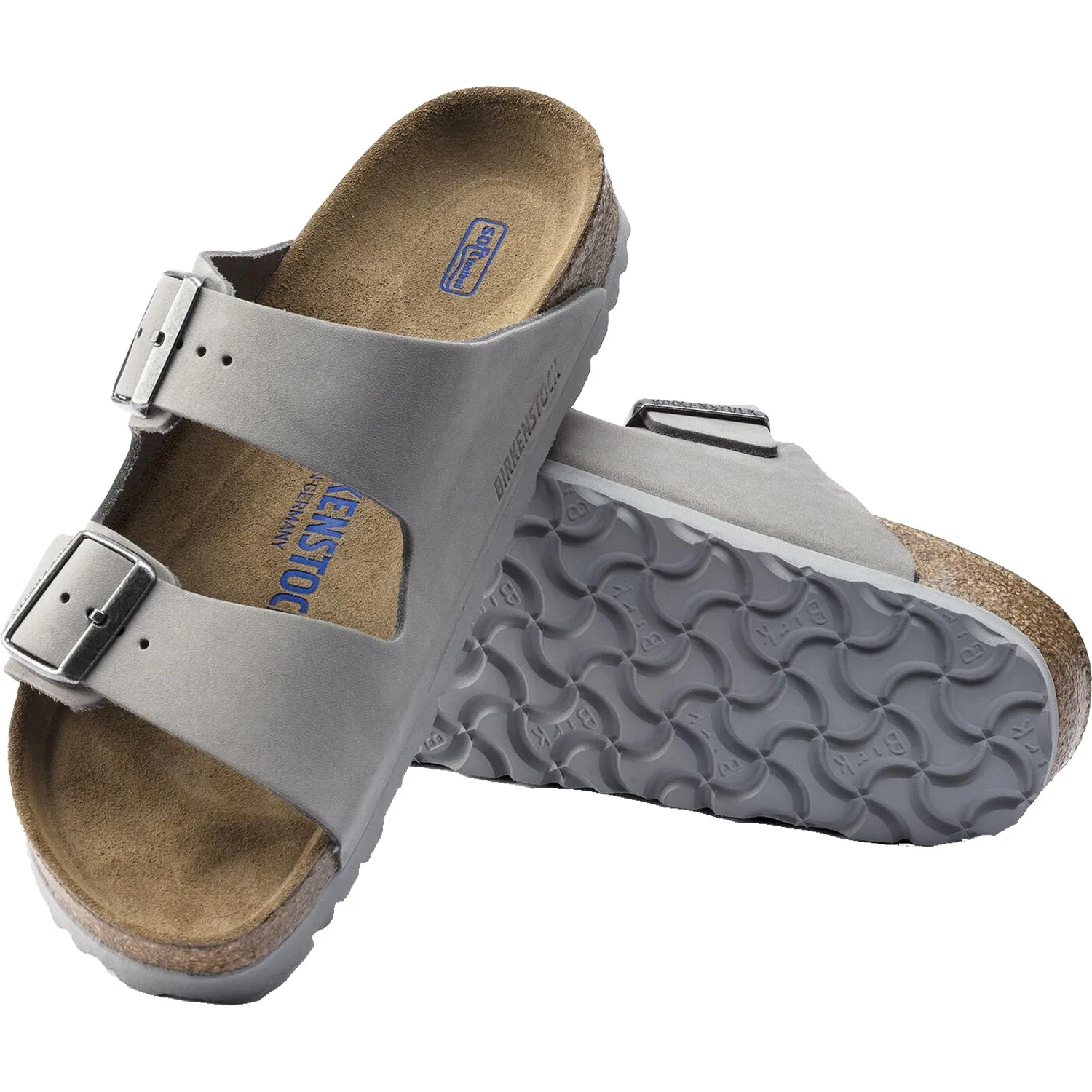 Women's Birkenstock Arizona Soft Footbed Dove Grey Nubuck