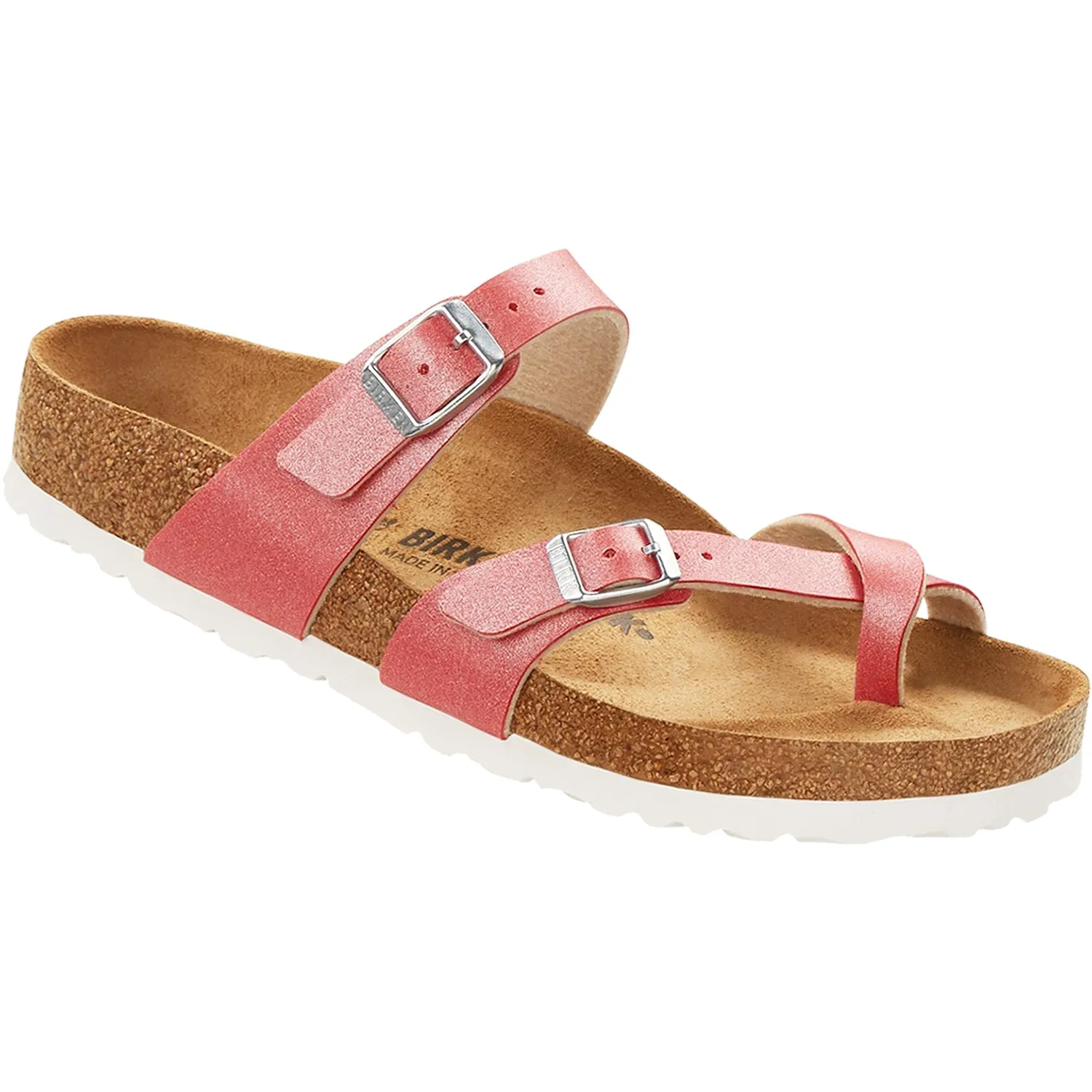 Women's Birkenstock Mayari Icy Metallic Poppy Birko-Flor