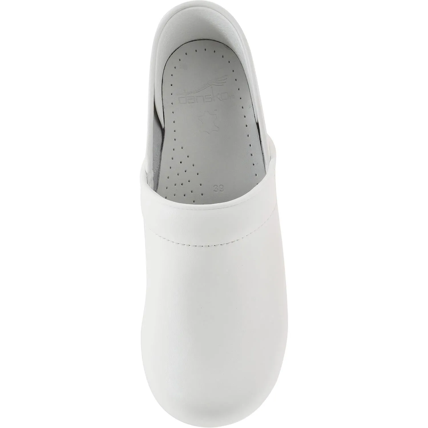 Women's Dansko Professional Clog White Box Leather