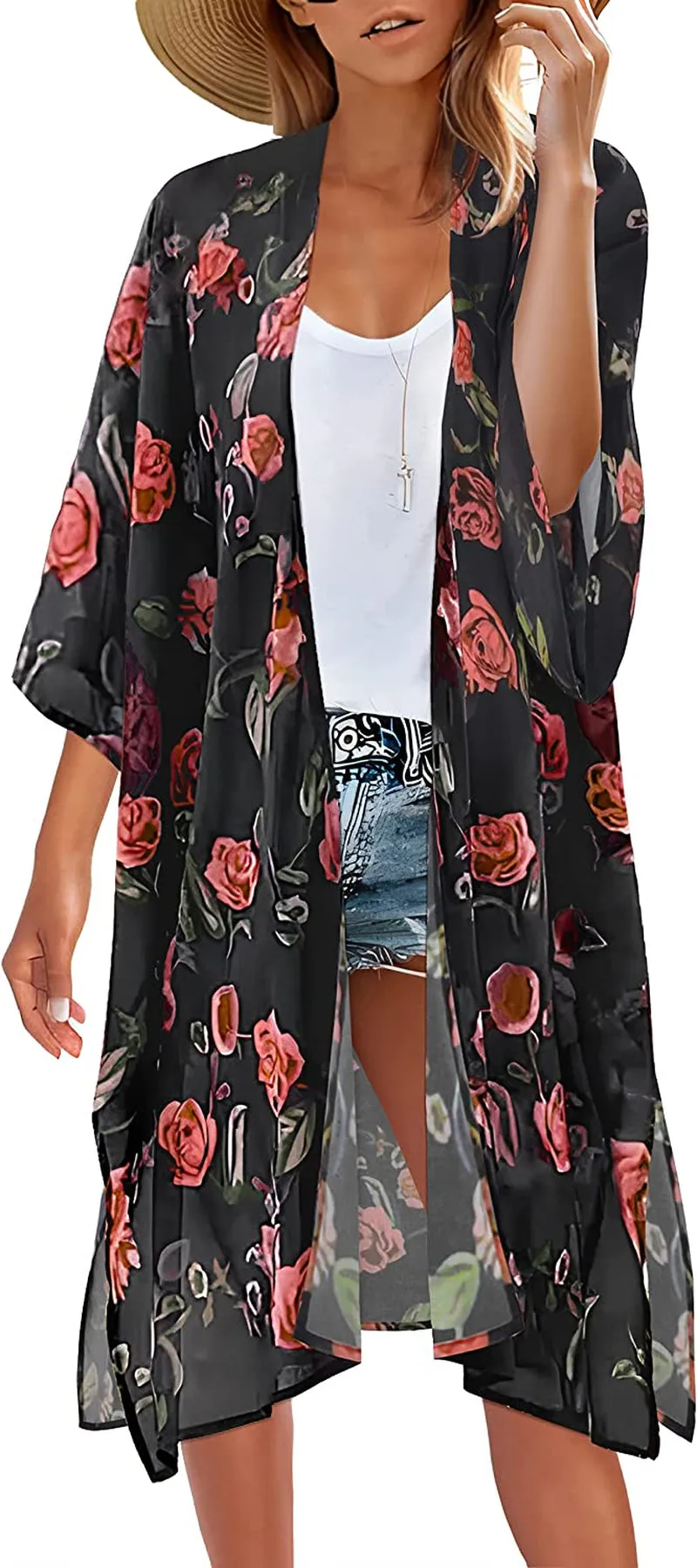 Women's Kimono Swimsuit Coverups Casual Loose