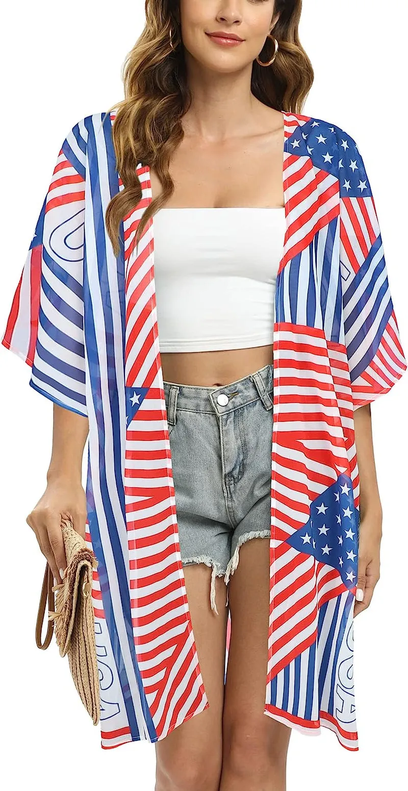 Women's Kimono Swimsuit Coverups Casual Loose