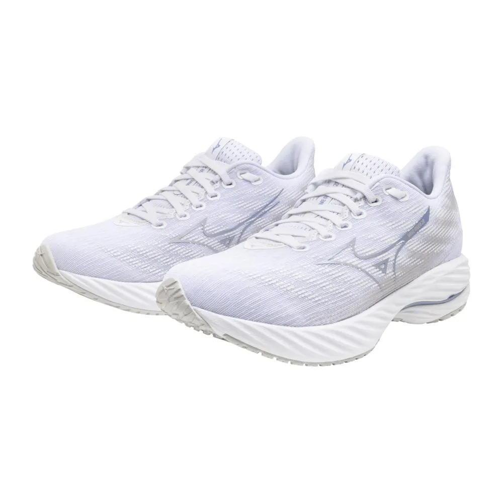 Women's Mizuno Wave Rider 28 Running Shoe in White Nimbus Cloud