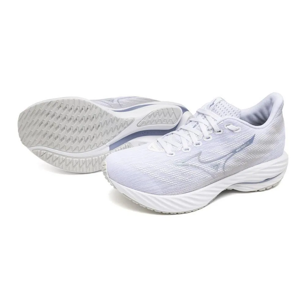 Women's Mizuno Wave Rider 28 Running Shoe in White Nimbus Cloud