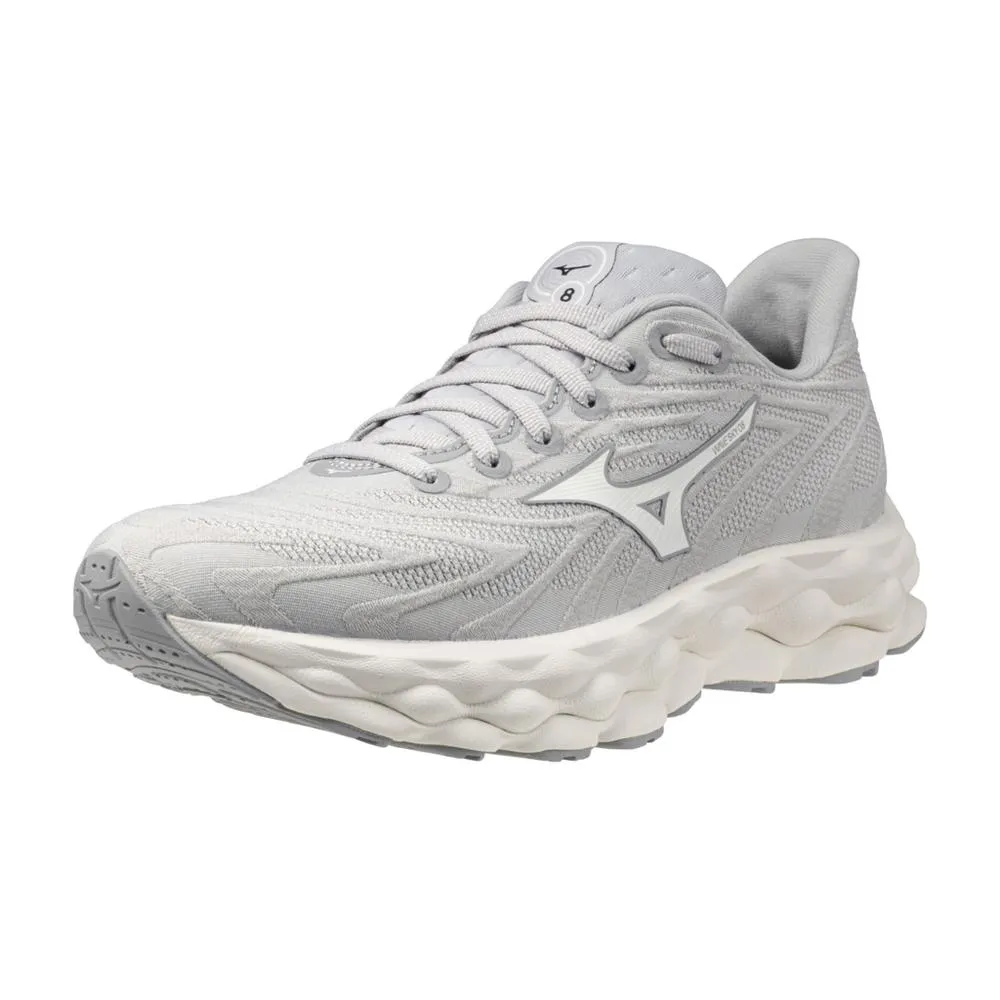 Women's Mizuno Wave Sky 8 Running Shoe in Harbor Mist Snow White