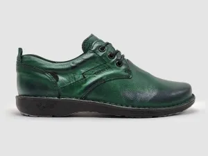 Women's Old-Fashioned Leather Shoes - Green