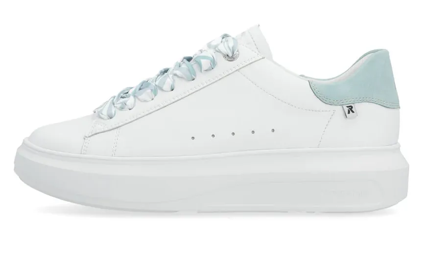 WOMEN'S RIEKER ADELIA 01 | WHITE / LAGOON