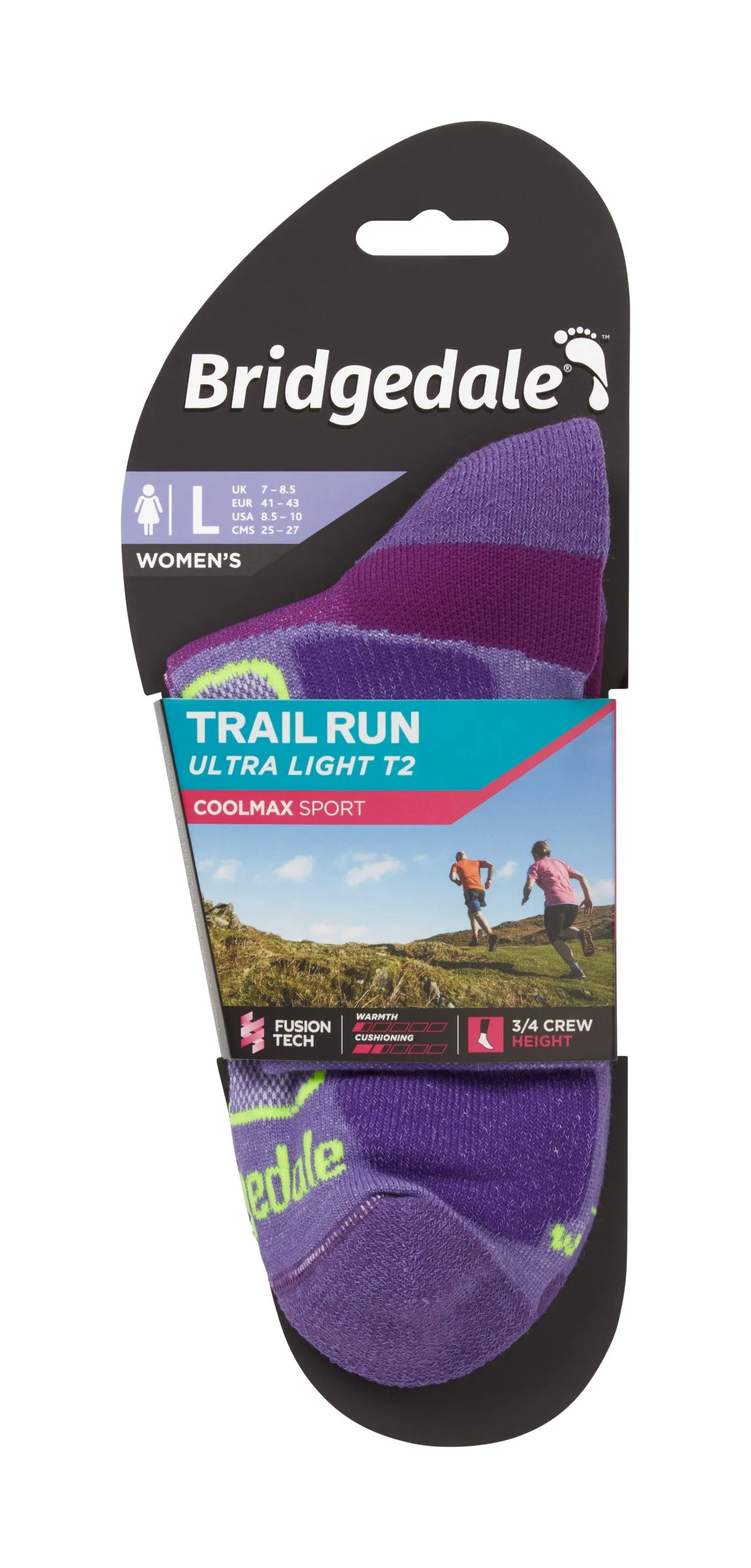 Women's Ultra Light T2 Coolmax Sport 3/4 Crew