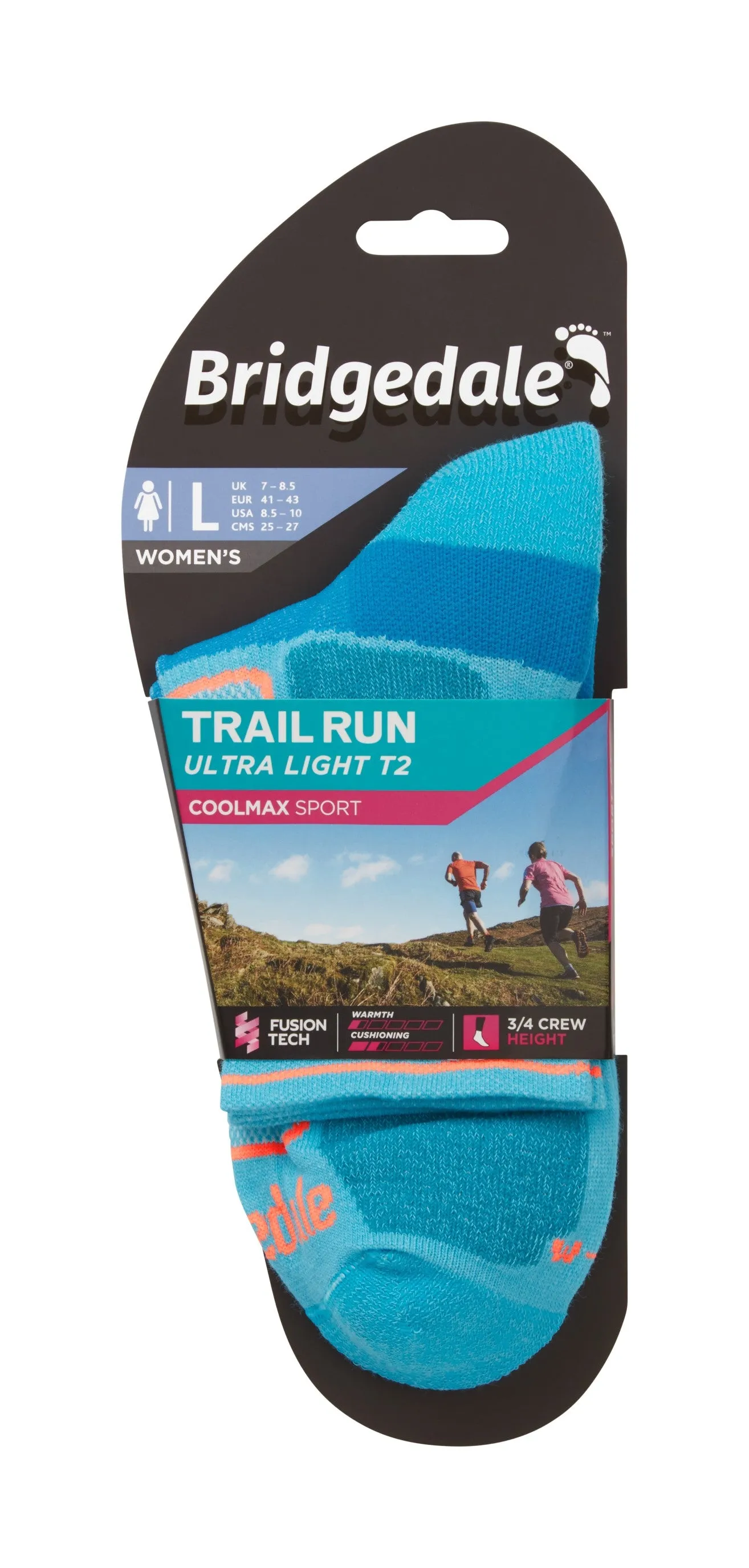 Women's Ultra Light T2 Coolmax Sport 3/4 Crew