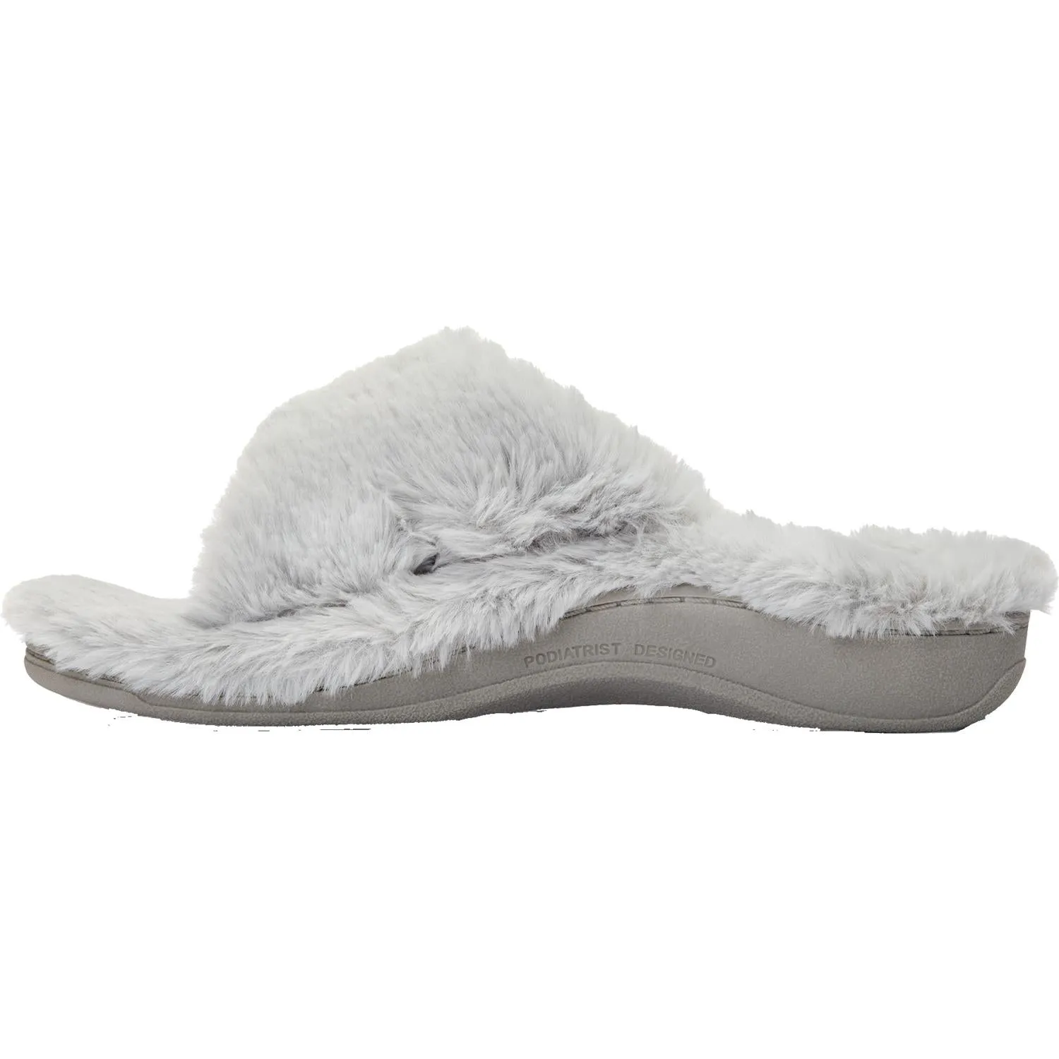 Women's Vionic Relax Plush Light Grey Faux Fur