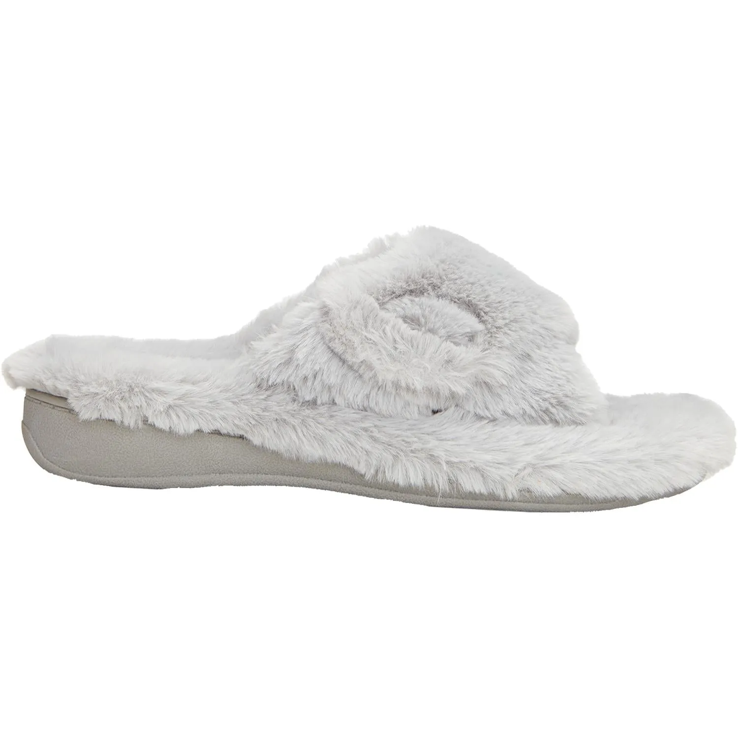 Women's Vionic Relax Plush Light Grey Faux Fur