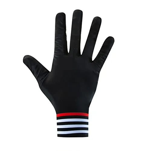 YKYW MTB Road Cycling Touch Screen Full Finger Gel Gloves Lycra Fabric Antiskid Rubber Wear-resistant Shockproof Black