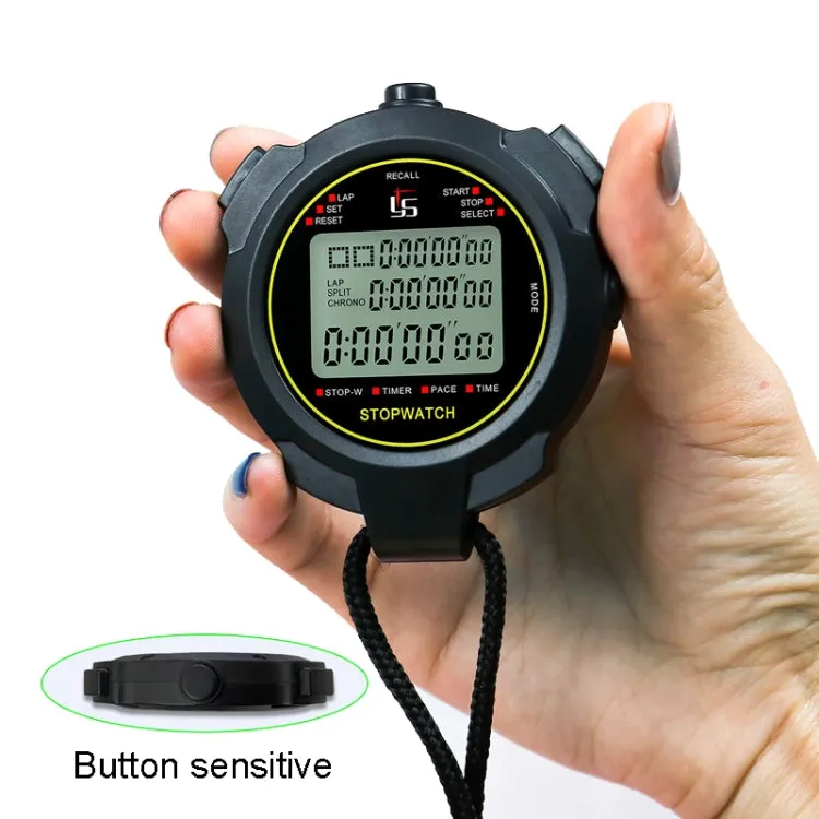 YS Stopwatch Timer Training Fitness Competition Stopwatch, Style: YS-7120 120 Memories(Black)