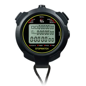 YS Stopwatch Timer Training Fitness Competition Stopwatch, Style: YS-7120 120 Memories(Black)